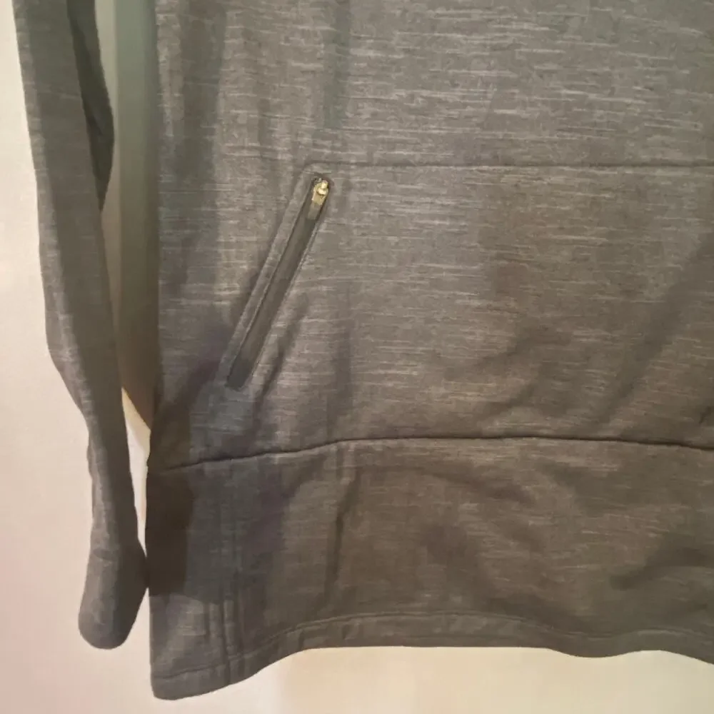 The North Face Black & Gray Hooded Pullover Cowl Neck Sweatshirt Mens Sz S